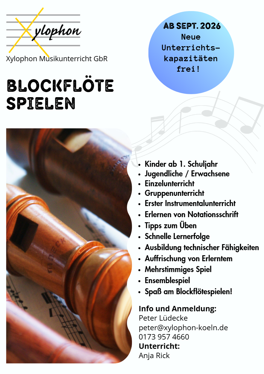 Blockflötenunterricht Xylophon